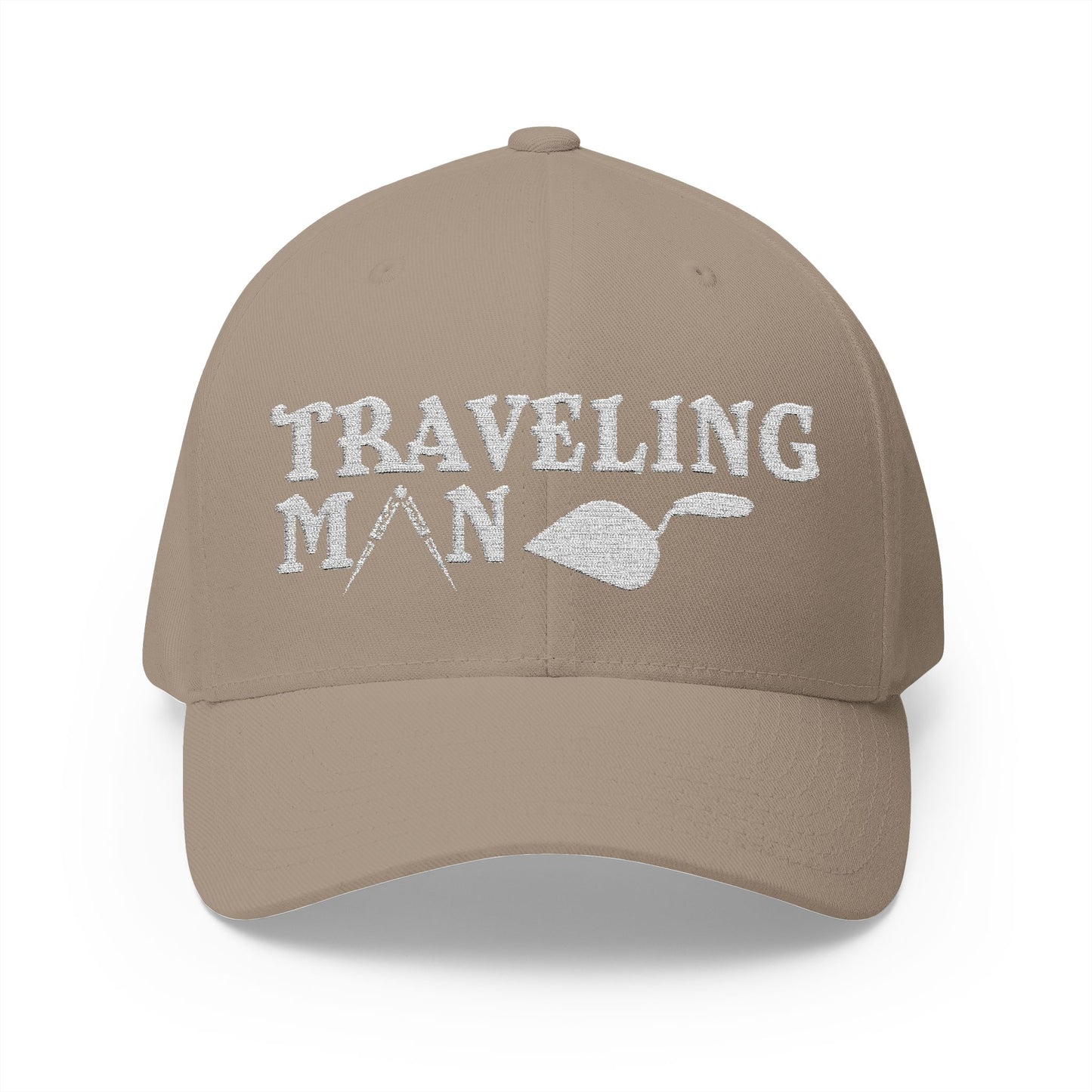 "A Traveling Man" Fitted Embroidered Hat