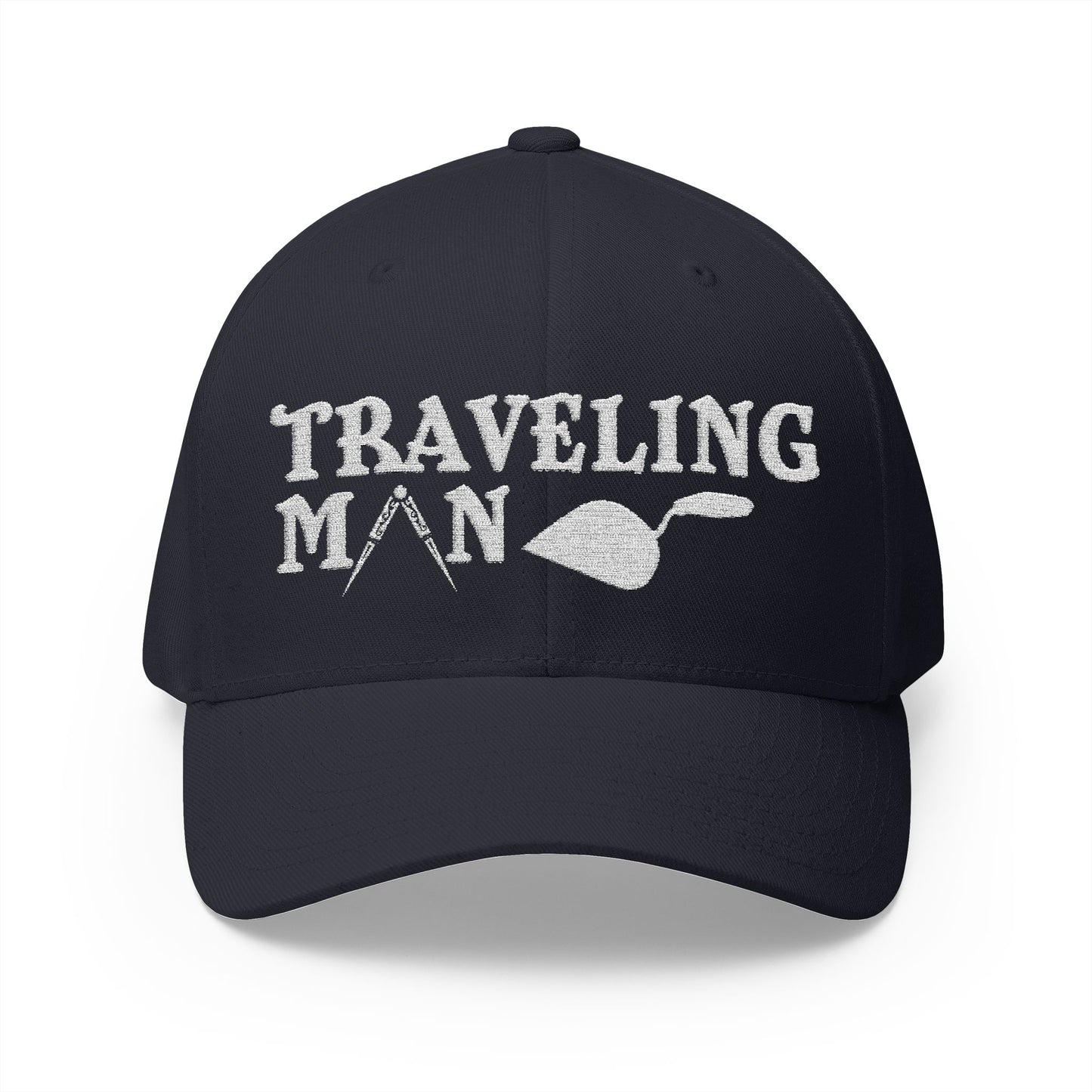 "A Traveling Man" Fitted Embroidered Hat