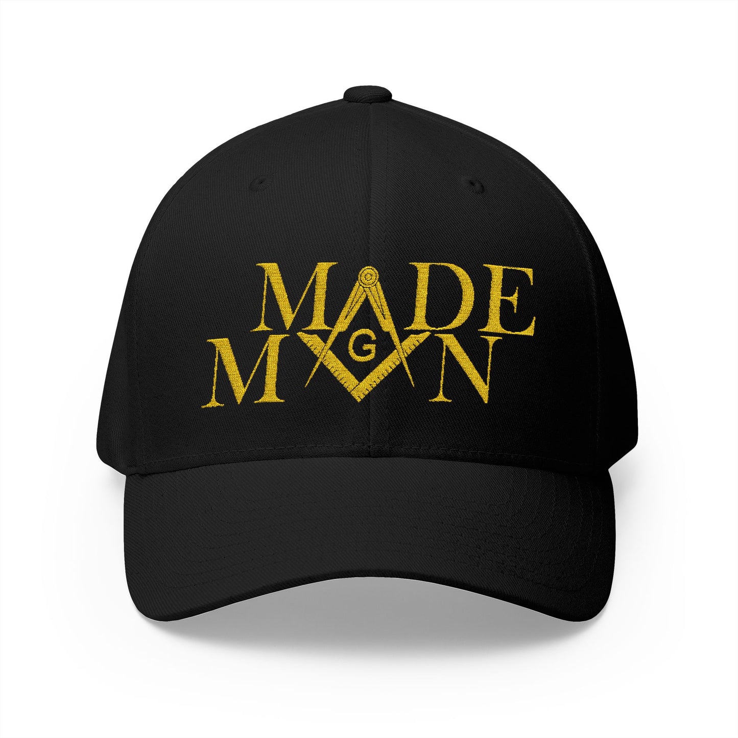 "Made Man Hat" Fitted Embroidered Hat