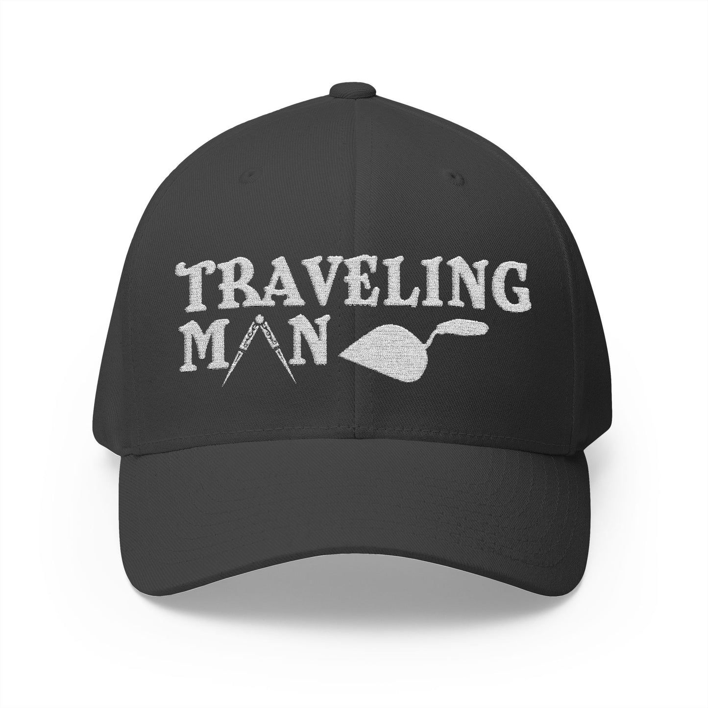 "A Traveling Man" Fitted Embroidered Hat