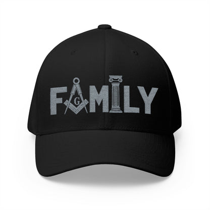 "Family First" Fitted Embroidered Hat