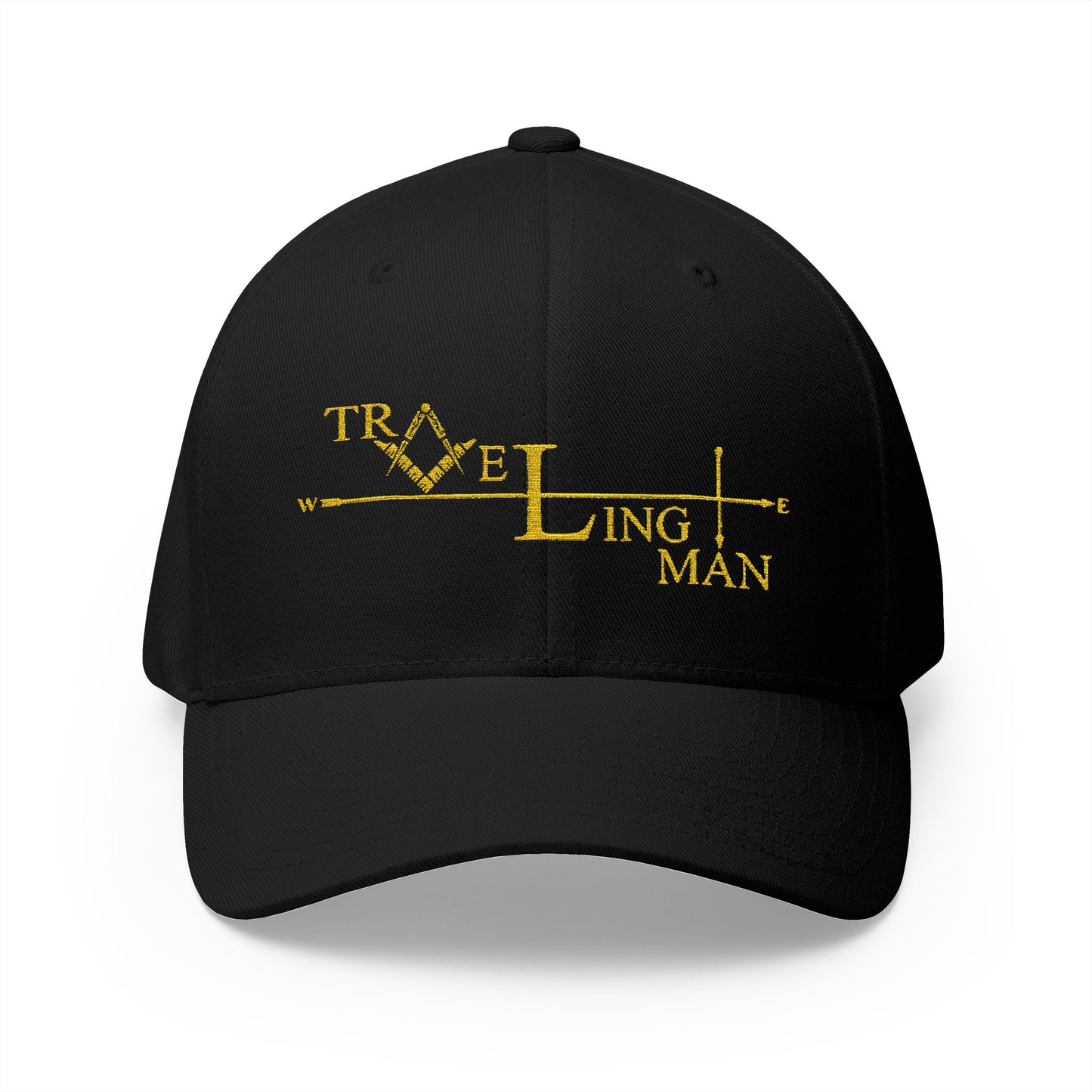 "A Traveling Man" Fitted Embroidered Hat