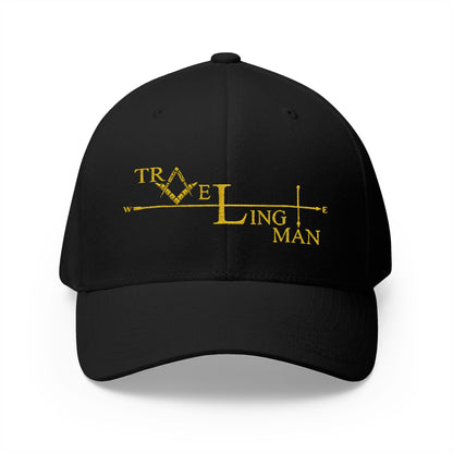 "A Traveling Man" Fitted Embroidered Hat