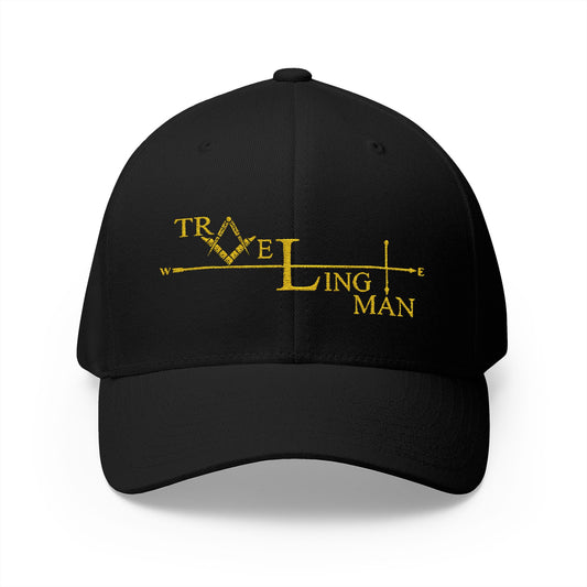 "A Traveling Man" Fitted Embroidered Hat