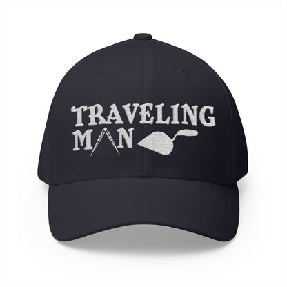 "A Traveling Man" Fitted Embroidered Hat