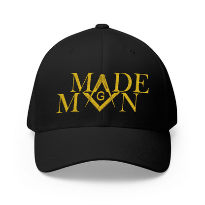 "Made Man Hat" Fitted Embroidered Hat