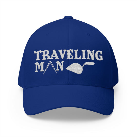 "A Traveling Man" Fitted Embroidered Hat