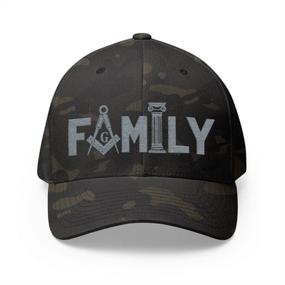 "Family First" Fitted Embroidered Hat