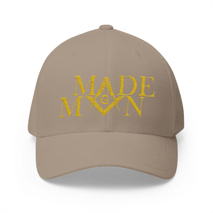 "Made Man Hat" Fitted Embroidered Hat