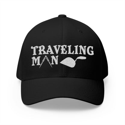 "A Traveling Man" Fitted Embroidered Hat