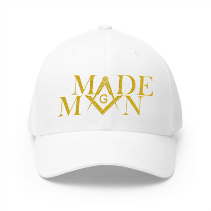 "Made Man Hat" Fitted Embroidered Hat