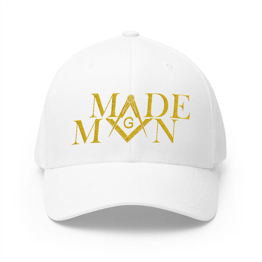 "Made Man Hat" Fitted Embroidered Hat