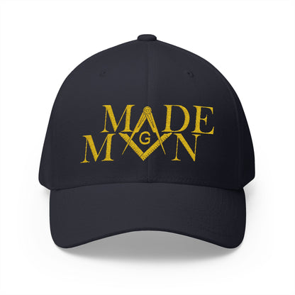 "Made Man Hat" Fitted Embroidered Hat