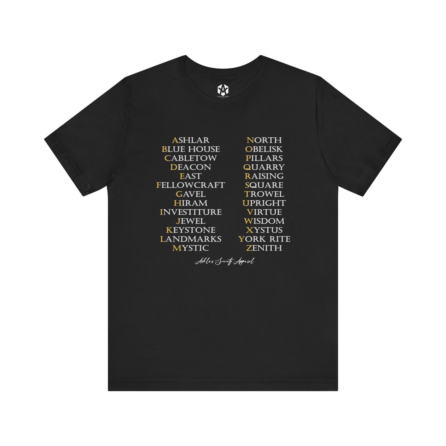 "Masonic Alphabet" Tee