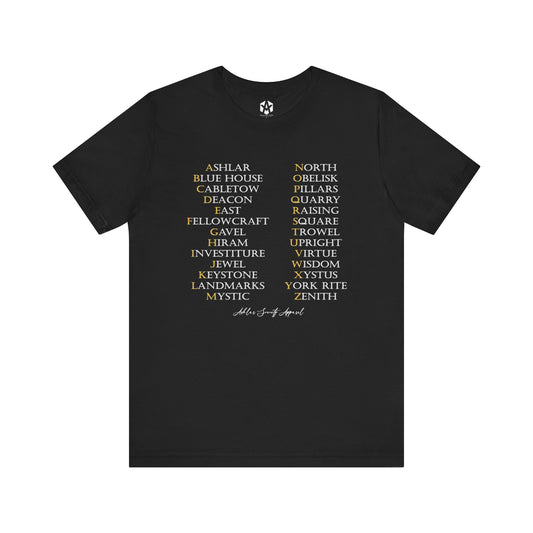 "Masonic Alphabet" Tee