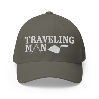 "A Traveling Man" Fitted Embroidered Hat