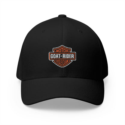 “Goat Rider Motorcycle Club” Fitted Embroidered Hat